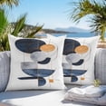 thumbnail image 3 of Navy Blue Abstract Art Outdoor Pillow Covers 18x18 Inch Throw Pillow Covers Set of 2 Waterproof Decorative Pillow Cases Contemporary Geometric Luxury Cushion Covers for Patio Furniture Garden Couch, 3 of 8