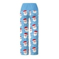 thumbnail image 4 of Antqov Womens Pajama Pants, Christmas Print Drawstring Fashionable Straight Pants, Home Festive Gatherings Comfortable Casual Pants, 4 of 6