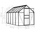 thumbnail image 4 of vidaXL Greenhouse Anthracite Aluminium 5.89 m², 4 of 5