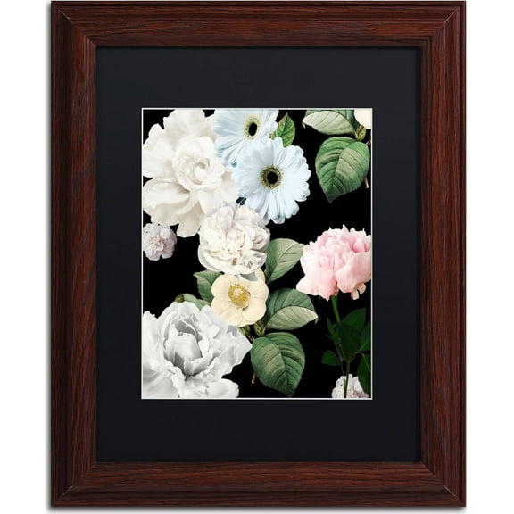 Trademark Fine Art "Wallflowers" Canvas Art by Color Bakery, Black Matte, Wood Frame