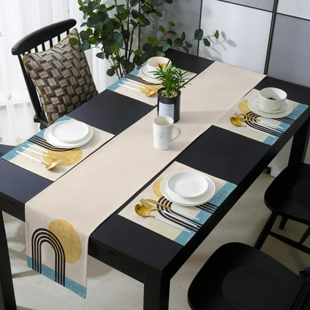 

Abstract Art Table Runner Luxury Set Wedding Banquet Table Decoration Table Runner Coffee Table Tablecloth Wedding Table Decor