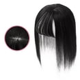 thumbnail image 1 of EGNMCR Perruques Cheveux Humains Femmes Mode Naturel Respirant Invisible Sans Couture Perruque Bloc de Cheveux Perruque 35cm Brun Foncé, 1 of 2