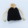 thumbnail image 2 of EeaseMX 10 bolsas con cordón para guardar joyas, organizador de tela, bolsas de regalo pequeñas (negras), 2 of 7