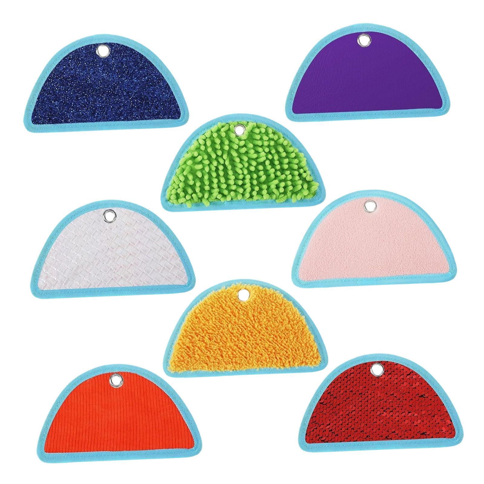 JWQFBC 8 Pieces Textured Floor Mats Learning Activity Game Play Tactile Sensory Rug for