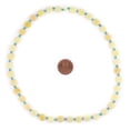thumbnail image 2 of The Bead Chest Pastel Yellow Flat Circular Serpentine Beads 8mm Afghanistan Gemstone 17 Inch Strand, 2 of 4