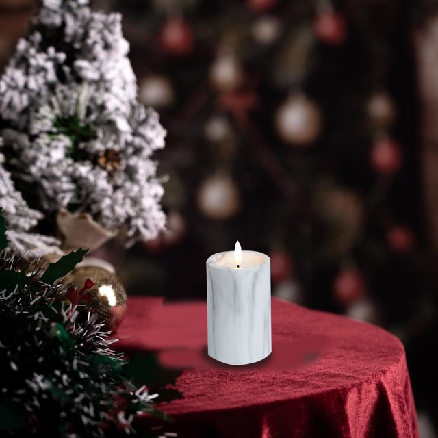 SZXZYGS Christmas themed LED Candle Light, Battery Operated Candle Christmas Candle Light, for Home/Party/Commercial/Anniversary/theme Christmas Decor