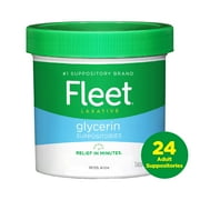 Fleet Laxatives, Laxative Glycerin Suppositories for Adult Constipation Relief, 24 Count