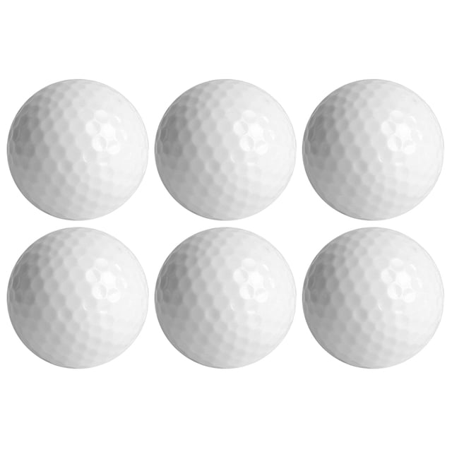 Herwey LED Luminous Golf Ball, Luminous Golf Ball, 6PCS Synthetic Rubber LED Luminous Golf Ball Bright Attractive for Night Daytime Training