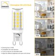 thumbnail image 3 of miduoudo-G9 LED Bulb Dimmable, 4W, 40W Halogen Equivalent, 5000K Daylight White, AC 120V G9 Bi Pin Base Light Bulbs, 380LM, No Flicker, 360° Beam Angle, Pack of 6 Yuiip, 3 of 4