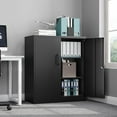 thumbnail image 6 of Metal Garage Storage Cabinet with Lock and 5 Adjustable Shelves, Metal Storage Cabinet Steel Tool Cabinets with Locking Door for Home, School, Office, Garage (Black-Style 2), 6 of 7