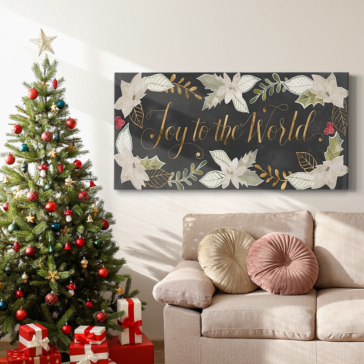 Gilded Christmas Collection D- Gallery Wrapped Canvas