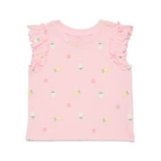 Baby Girls Tee with Flutter Sleeves, Sizes 0-24 Months