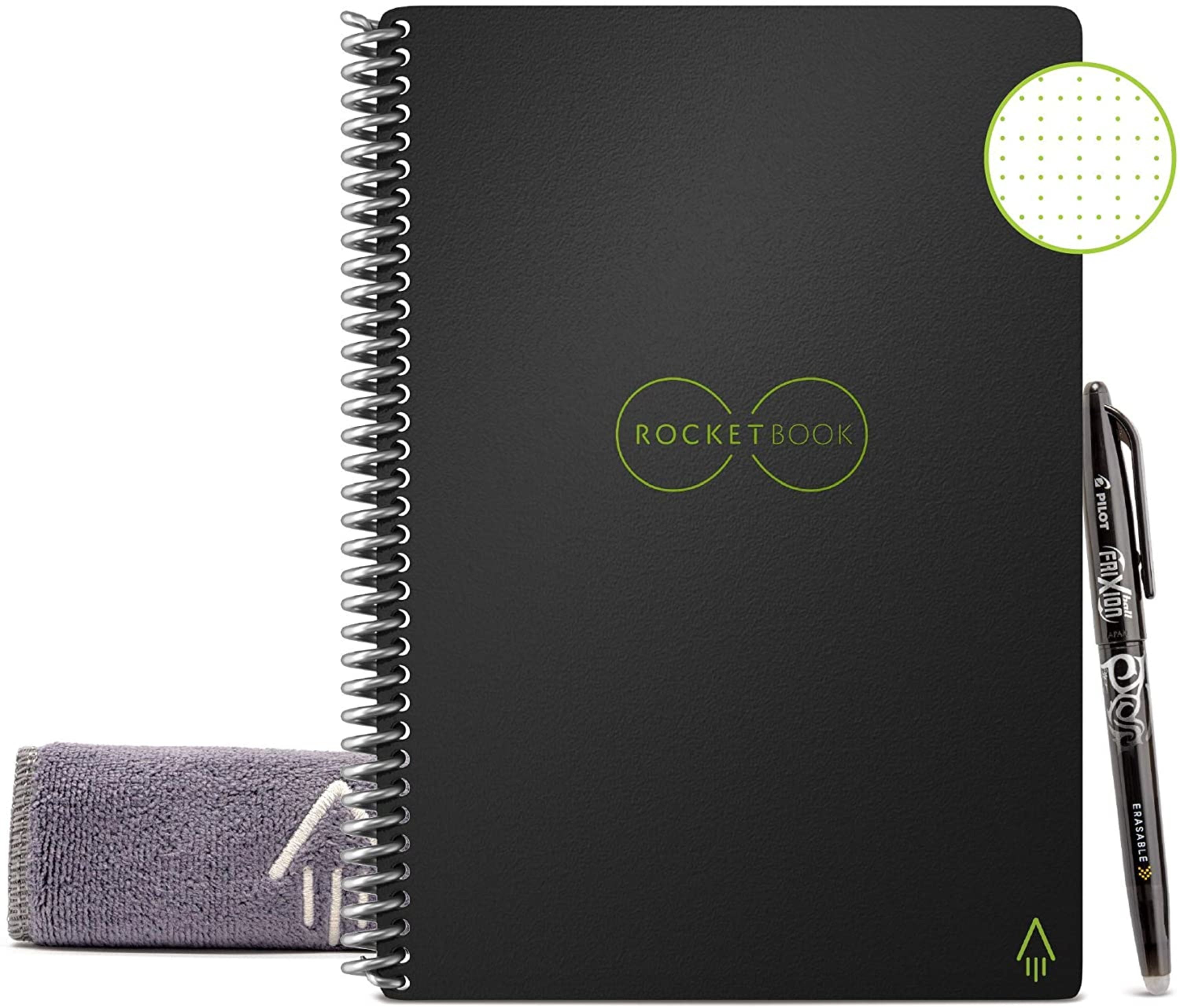 Rocketbook Core Digital Reusable Notebook - Black - Executive Size Eco