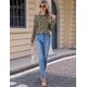 thumbnail image 4 of Camisas de manga larga Kistore casual plisadas con cuello redondo para mujer, 4 of 5