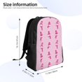 thumbnail image 4 of Cauagu Pink Scarf Snowman Print Backpacks,Travel Daypack Casual Laptop Backpack Bookbag Fits 15 Inch Computer for Men Women, 4 of 8