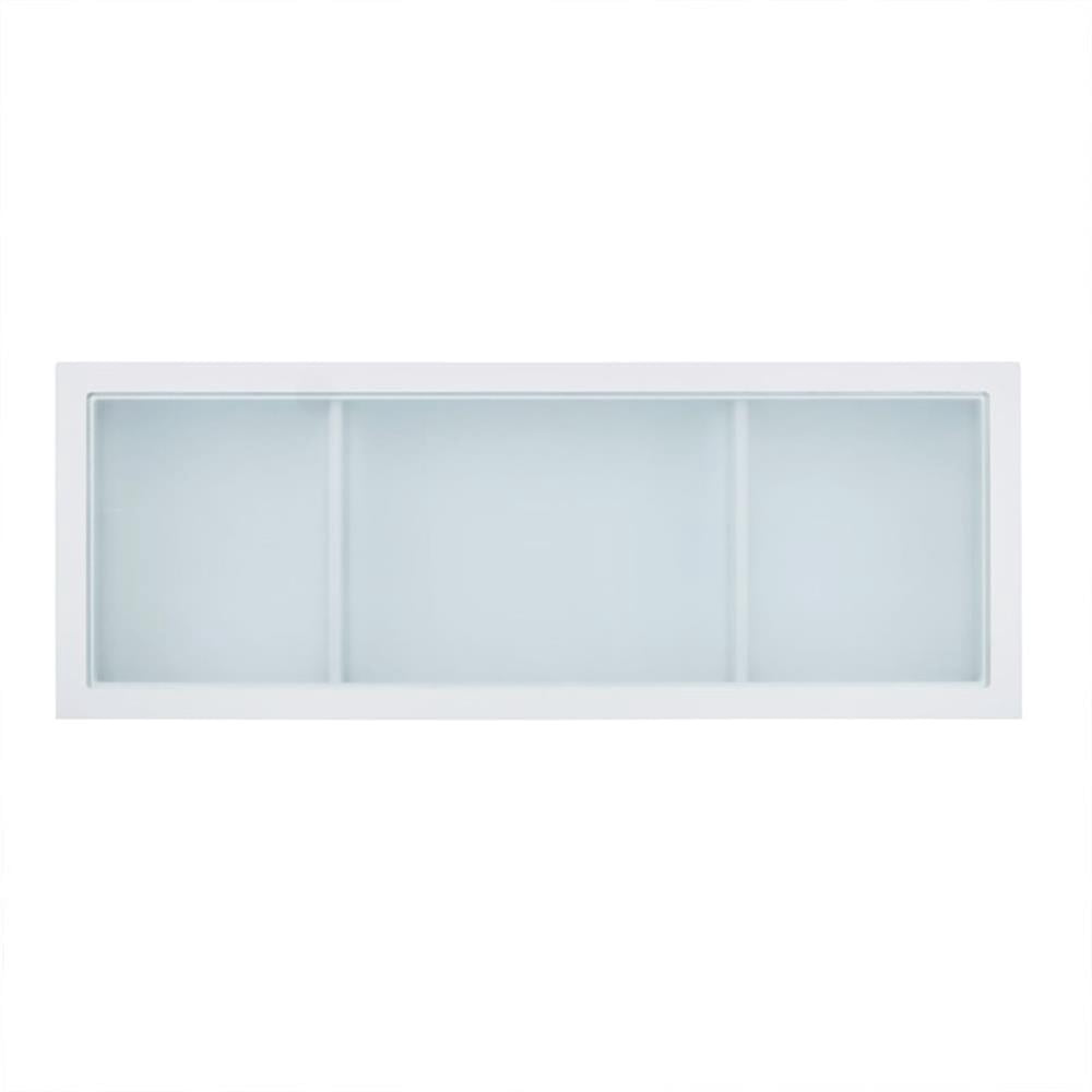 Picket House Furnishings Adeline 2-Piece Transitional Glass Vanity Set in White