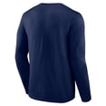thumbnail image 3 of Men's Majestic Navy Cleveland Guardians High Praise Long Sleeve T-Shirt, 3 of 3