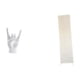 thumbnail image 1 of Estatua de mano con gesto de roca, pantalla de lámpara de pie de papel, manualidades con gestos de manos, decoración acogedora para sala de estar, esc, 1 of 8