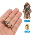 thumbnail image 3 of Uxcell 33 x 16mm  Lamp Finials Caps Knob, Solid Lamp Shade Top Decoration Screw Cap Nuts, Red Bronze 2 Set, 3 of 7