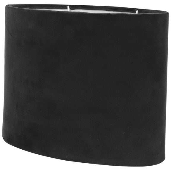 Tineasur Natural Fabric Lampshade Black Oval Lamp Shade for Home Study Room 1 Pcs