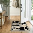 thumbnail image 2 of ODIKA 2'x3' Washable Accent Rug Pet Friendly, Bedside Mat Composition Retro Grid Layout Interlocking Shapes Classroom Geometric for Bedroom, Nursery, RV, 2 of 7