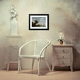 thumbnail image 4 of Jacob Salomonsz. van Ruysdael 18x14 Black Modern Framed Museum Art Print Titled - River View with Church and Ferry (1649), 4 of 5