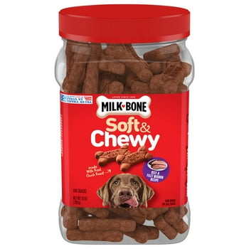 Milk- Soft and Chewy Dog Treats, Beef & Filet Mignon Recipe With Chuck Roast, 25 oz. Container