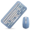 thumbnail image 2 of Wireless Keyboard and Mouse Combo 83-Key Fashionable Hive Shaped 2.4GHz Dropout-Free Connection and Ergonomic Design Compatible with PC, Computer,Laptop,IOS,MacBook,MacBook Pro, Dell And HP(Green), 2 of 5