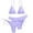 Purple, variant on Women 3 Piece Bandeau Bandage Bikini Set, Push Up Brazilian High Cut Sexy Swimwear S-XL Multi Colors