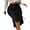 Black, variant on Gureui Women´s Vintage Faux Leather Midi Skirt, Solid Color High Waist Button Trim Slit Irregular Hem Bodycon Pencil Skirt with Belt Streetwear