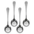 thumbnail image 1 of 4pcs Stainless Steel Perforated Serving Spoon Small Slotted Spoon Kitchen Gadget, 1 of 8