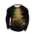 thumbnail image 2 of Amzcrzy Sudadera Para Hombre Con Estampado Navideño, Manga Larga, Cuello Redondo, Color Negro, Xl, 2 of 4
