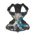 thumbnail image 4 of Picia Vintage Floral Butterflies No-Pull Dog Harness Reflective Front Clip Vest with Handle,Step-in Air Dog Harness,Adjustable 2 Metal Rings 4 Buckles,Easy to Put on & Take Off Large, 4 of 9