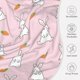 thumbnail image 3 of Bonita manta de conejito de Pascua, manta suave y ligera de tamaño Queen con diseño de zanahoria y conejo, manta de franela antibolitas duradera y acogedora para niñas y mujeres, regalo de Pascua,, 3 of 7