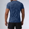 thumbnail image 3 of Eltusu Men's Athletic T-Shirts, Pullover Summer Crew Neck Printed Short Sleeve Tops Dark Blue Size XL, 3 of 7