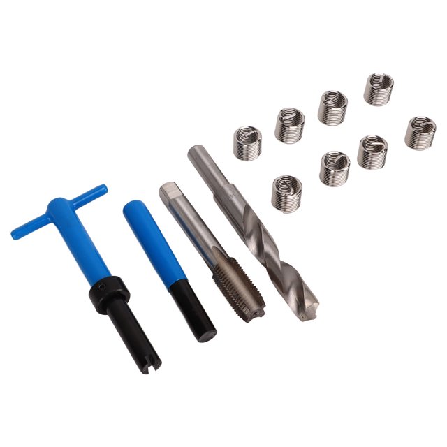 Trousse de Réparation de Filets Automobile Rénovateur de Filets Outils en Acier à Grande Vitesse pour Réparer les Filets Usés Outils Universels de Réparation Automobile