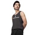 thumbnail image 4 of #loveistheway Men’s premium tank top (Charcoal Heather, S), 4 of 4