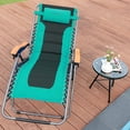thumbnail image 4 of Costway Padded Zero Gravity Lounge Chair Oversize Folding Adjustable Turquoise, 4 of 9