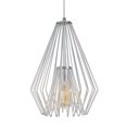 thumbnail image 3 of Aspen Creative 61080-2 Adjustable One-Light Hanging Mini Pendant Ceiling Light, Transitional Design in Chrome Finish, Metal Wire Shade, 9 1/2" Wide, 3 of 5