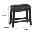thumbnail image 5 of Benjara Curved Leatherette Stool with Nailhead Trim, Set of 2, Black, 5 of 5