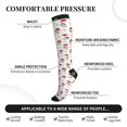 thumbnail image 3 of Lsque Different Mushrooms Pattern Sport Compression Socks for Men & Women 15-20 mmHg Knee High Nurse Pregnant Running Medical and Travel Athletic, 3 of 6
