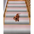 thumbnail image 2 of Ombre, Stair Treads for Wooden Steps Indoor Runner Rug Carpet, Gradient Pink and Grey 10 Pieces Peel and Stick Staircase Step Treads Covers Washable Throw Door Mats, 30"x8", 2 of 5