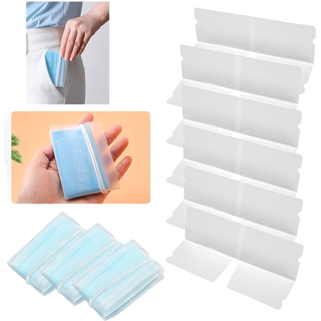 Pack of 10 Storage Clips Portable Case for Travel Storage Foldable Case Organizer for Outdoor Use (Without M-Aske)