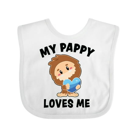 

Inktastic Cute Bigfoot My Pappy Loves Me Gift Baby Boy Bib