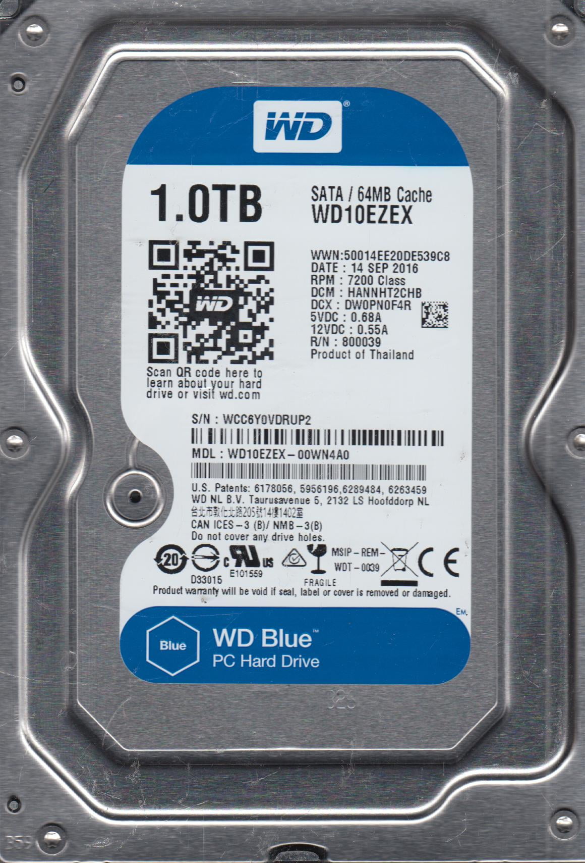 Western Digital 4TB WD Blue SA510 SATA SSD, Internal 2.5”/7mm