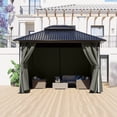 thumbnail image 6 of BPS 10'x10' Gazebo Replacement Curtain, Universal 4-Privacy Panel, Outdoor Gazebo Sidewalls with Zipper for Garden, Patio, Yard (Curtains Only), 6 of 9