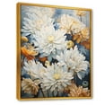 thumbnail image 2 of Designart "Beige, White, And Blue Mums Painting I" Mums Floater Framed Canvas Prints, 2 of 5