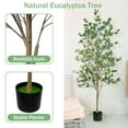 thumbnail image 2 of Cacchiling artificial de eucalipto de 180 cm con tronco de madera, 2 of 7