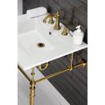 thumbnail image 4 of Kingston Brass KVPB25227W8BB Edwardian 25" Ceramic Console Sink with Brass Legs (8-Inch, 3-Hole), White/Brushed Brass, 4 of 8