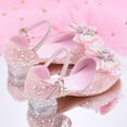 thumbnail image 3 of Girls Sparkly Rhinestone Dress Shoes Kids Glitter Princess Mary Jane Shoes Low Heels Party Wedding Footwear, 3 of 6